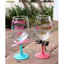 Mommy's Sippy Cup Wine Glass